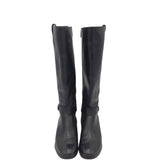 MICHAEL MICHAEL KORS KNEE ZIPPER BOOTS BLACK 8M