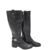 MICHAEL MICHAEL KORS KNEE ZIPPER BOOTS BLACK 8M