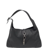 GUCCI LEATHER JACKIE SHOULDER LUXE HANDBAG BLACK 13”x8”x0”