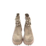 VANELI PEARL SUEDE ANKLE BOOTS BEIGE 8.5