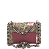 GUCCI GG SUPREME BLOOMS PADLOCK CROSSBODY LUXE HANDBAG BURGUNDY 8x5x2.5