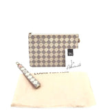 LOUIS VUITTON CITY POUCH DAMIER AZUR LUXE ACCESSORIES BEIGE 9x6.5x.5