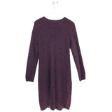 EILEEN FISHER WOOL/MOHAIR BLEND LONGLINE LONG SLEEVE DESIGNER CARDIGAN PLUM MEDIUM
