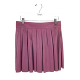 ALICE + OLIVIA LAMB LEATHER PLEATED DESIGNER SKIRT PURPLE 6