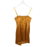 BCBGMAXAZRIA NWT$248 SILK SLEEVELESS DESIGNER DRESS GOLD 4