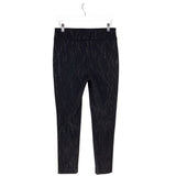 JOSEPH RIBKOFF SKINNY DESIGNER PANT BLACK SILVER 6
