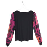 FRANK LYMAN LONG SLEEVE DESIGNER TOP ORANGE BLACK 6