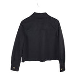 TAHARI NWT$78 FAUX SUEDE JACKET BLACK MEDIUM