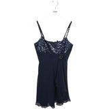 BCBGMAXAZRIA 100% SILK MINI DESIGNER DRESS NAVY 6