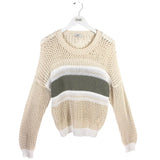 PESERICO KNIT LONG SLEEVE DESIGNER SWEATER CREAM WHITE 6