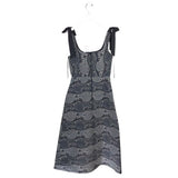 ANTONIO MELANI NWT$349 MAXI DESIGNER DRESS NAVY WHITE 0