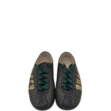 GUCCI X SEGA FALACER "GUCCY" STAR PRINT SNEAKERS LUXE MEN SHOES BLACK/GOLD 9