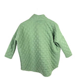TUCKERNUCK QUILTED COWL NECK DESIGNER SWEATER GREEN XS/S