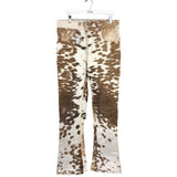 COWHIDE BOOTCUT MEN PANT WHITE BROWN 34