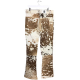 COWHIDE BOOTCUT MEN PANT WHITE BROWN 34