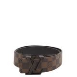 LOUIS VUITTON AS-IS DAMIER EBENE LV INITIALS LUXE MEN BELT BROWN
