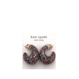 KATE SPADE NWT$58 HUGGIE GLITTER EARRINGS MULTI