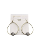 KENDRA SCOTT DANGLE HOOP KNOT EARRINGS SILVERTONE
