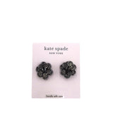 KATE SPADE NWT$58 FLOWER STUD EARRINGS CHARCOAL