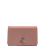JIMMY CHOO VARENNE CHAIN CLUTCH LUXE HANDBAG PINK 8.5”x6”