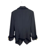 MOSCHINO CHEAP AND CHIC VINTAGE VELVET TRIM LUXE JACKET BLACK 10
