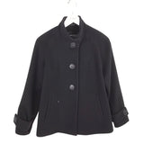 CINZIA ROCCA WOOL DESIGNER COAT BLACK 2