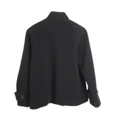 CINZIA ROCCA WOOL DESIGNER COAT BLACK 2