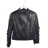 YIGAL AZROUEL RET$1690 LEATHER LUXE JACKET BLACK 4
