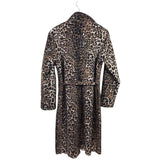 W BY WORTH ANIMAL PRINT DESIGNER COAT CREME BLACK LARGE