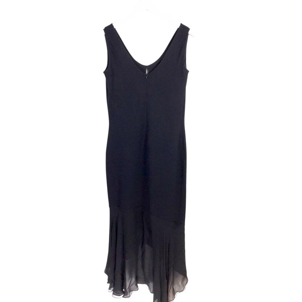 ST JOHN SLEEVELESS MAXI DESIGNER DRESS BLACK 8