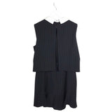 BCBGMAXAZRIA STRIPED SLEEVELESS DESIGNER DRESS BLACK WHITE 08