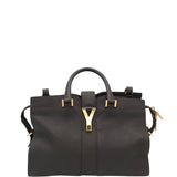 YSL LEATHER "CHYC" LUXE HANDBAG GREY 11.5”x8”