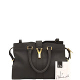 YSL LEATHER "CHYC" LUXE HANDBAG GREY 11.5”x8”