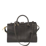 YSL LEATHER "CHYC" LUXE HANDBAG GREY 11.5”x8”