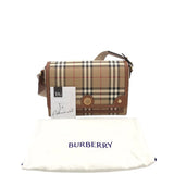 BURBERRY NOTE CHECK CROSSBODY LUXE HANDBAG BEIGE 10x7x3.5