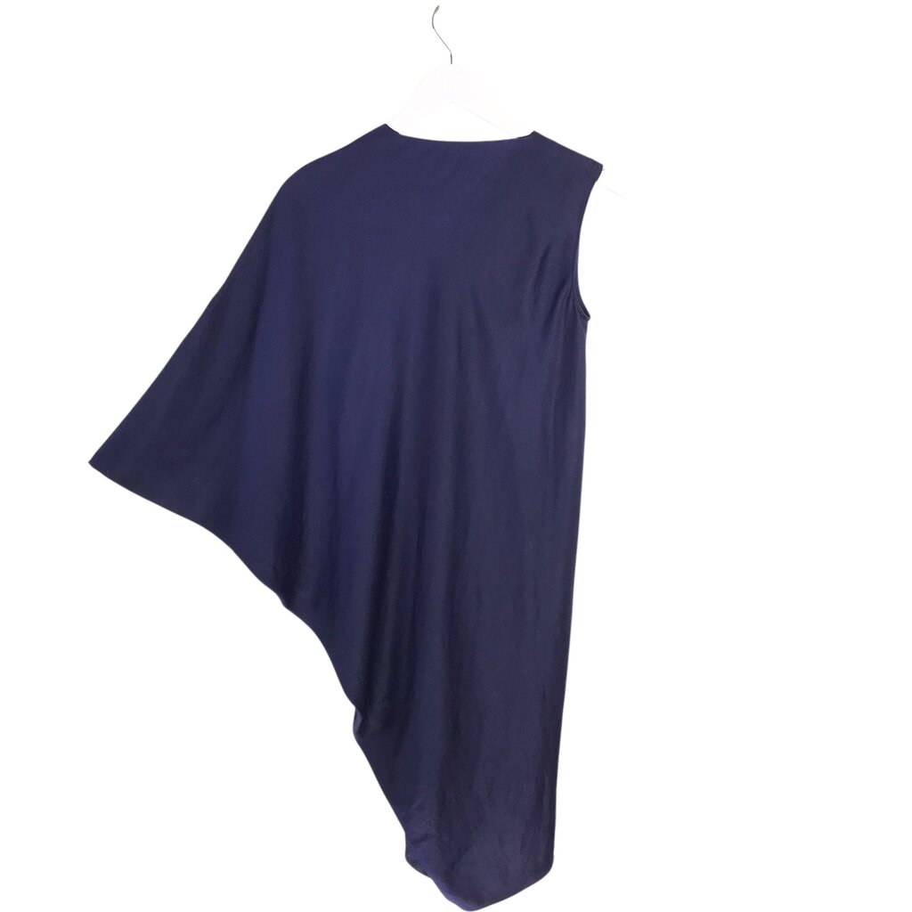 HELMUT LANG ONE SHOULDER DESIGNER DRESS NAVY SMALL