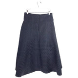 TISH COX HI LOW MAXI DESIGNER SKIRT BLACK SMALL