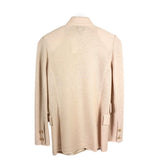 ST JOHN COLLECTION BUTTON LONG SLEEVE DESIGNER BLAZER CREAM 2