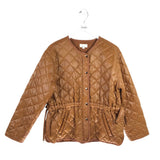LOFT ZIP QUILTED JACKET TAN SMALL