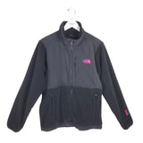 THE NORTH FACE ZIP FLEECE JACKET BLACK PINK LARGE