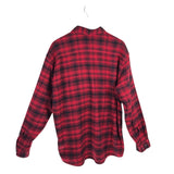 ORVIS FLANNEL PLAID LONG SLEEVE MEN SHIRT RED BLACK XLARGE