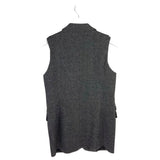 MICHAEL MICHAEL KORS WOOL TWEED VEST BLACK WHITE 8