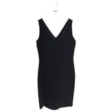ST JOHN SLEEVELESS BEADED DESIGNER DRESS BLACK 8