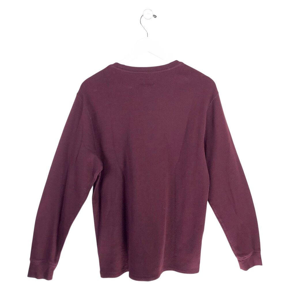 POLO RALPH LAUREN LONG SLEEVE MEN SHIRT MAROON LARGE