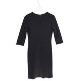 ST JOHN WOOL 3/4 SLEEVE DESIGNER DRESS BLACK 2
