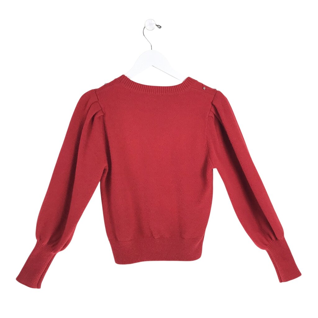 NANETTE BY NANETTE LEPORE JEWELED LONG SLEEVE SWEATER RED MEDIUM