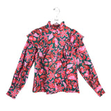 NWT LONG SLEEVE BLOUSE GREEN RED SMALL