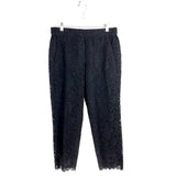 J. CREW LACE CROP PANT BLACK 8