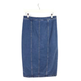 PILCRO AND THE LETTERPRESS DENIM PENCIL SKIRT BLUE 4