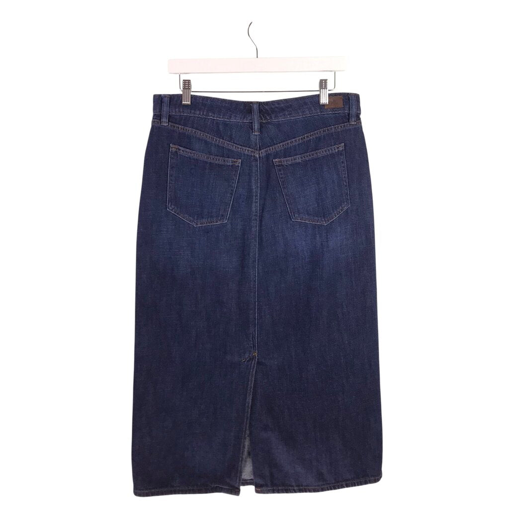 LAUREN RALPH LAUREN DENIM MIDI PENCIL SKIRT NAVY 6